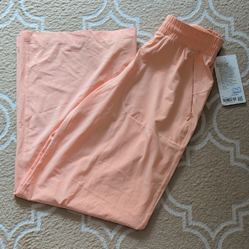 Lululemon Swift Wide-Leg Mid-Rise Pant Peach Bellini NWT - Picture 2 of 7